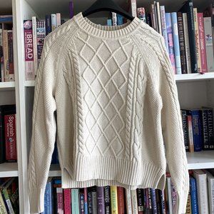 Gap Women's White and Cream Jumper
